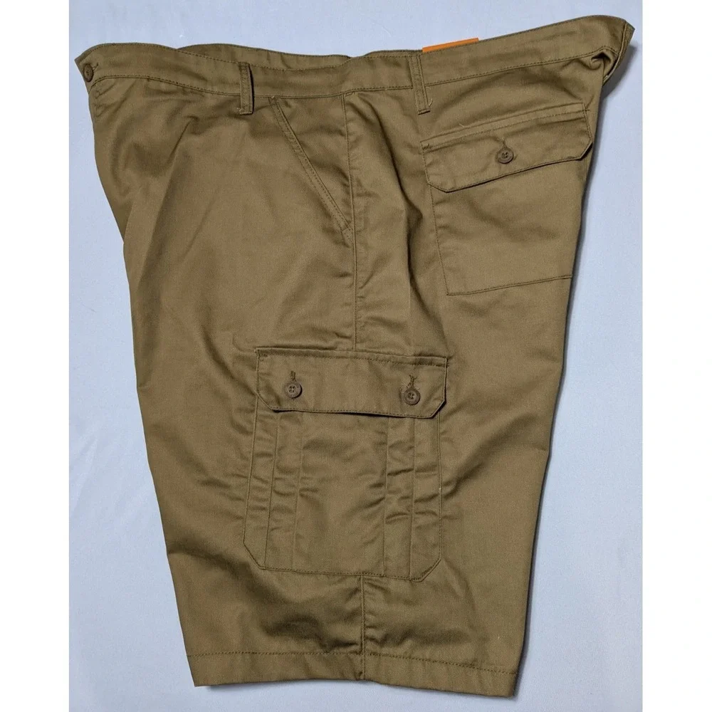 HUNTINGTON BC Men‎ Big & Tall 48 (Actual 50x12) British Khaki Cargo Shorts NEW